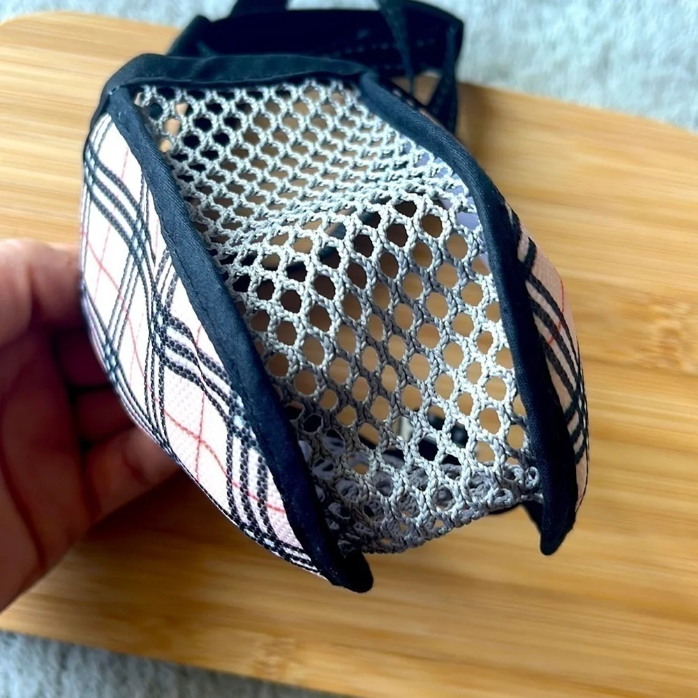 Brand New Dog Muzzle Plaid & Black Biting Obedience Training Grooming